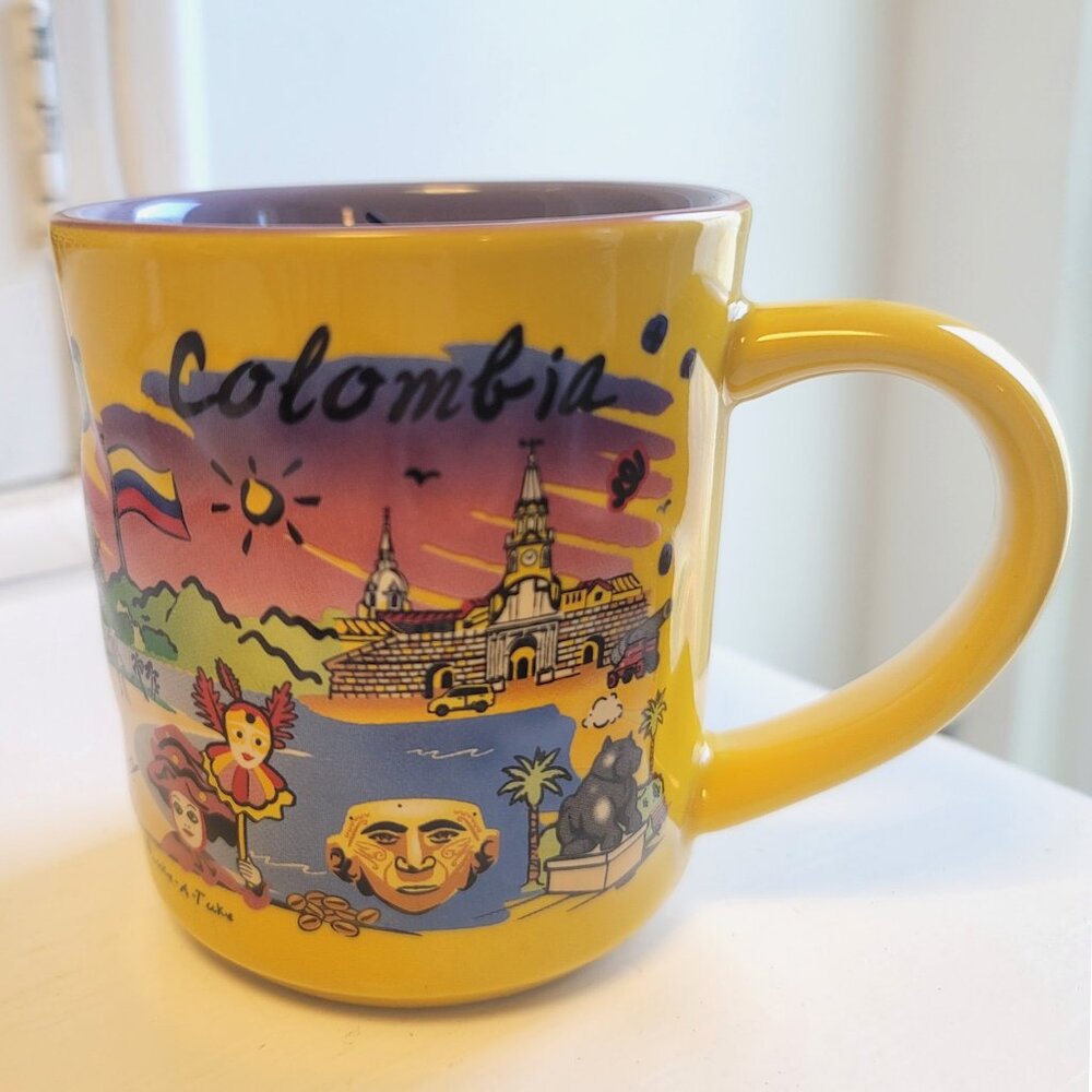 Colombia Luke-A-Tuke Colorful 3-D Relief Coffee Mug